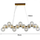 Axyaa Glass LED Pendant Chandelier Light for Living Room and Dining Room