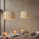 Axya French Cream Chandelier: Warm & Romantic Nordic Fabric Pendant Lamp