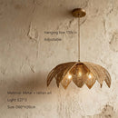 Axyaa Wabi Sabi Rattan Pendant Light - Bohemian Farmhouse 3-Light for Home Décor