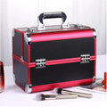 Axyaa Portable Aluminum Makeup Train Case Organizer