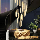 Axyaa Modern Crystal LED Chandelier for Home Indoor Lighting