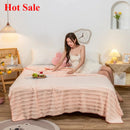 Axyaa Short Plush Fringed Blanket Siesta Milk Plush Decorative Blanket