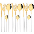 Axyaa 12-Piece Gold Flatware Set Stainless Steel Cutlery Dinnerware