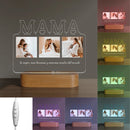 Axyaa Personalized Photo Acrylic Night Light with Message - Unique Gift for Mom