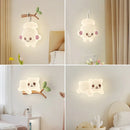 Axyaa Monkey Bear Tree Branch Wall Lamp for Children's Room