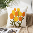 Axyaa Floral Pillow Case for Home Sofa Headboard Lumbar Cover - 45x45
