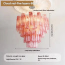 Axyaa Glass Art Pendant Light - White Pink Modern French Design for Home Decor