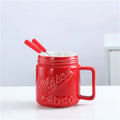 Axyaa Ceramic Chocolate Melting Cup with Fork - 200ML