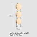Axyaa Chrome Acrylic Ball Floor Lamp LED Standing Light
