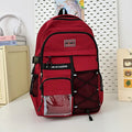 Axyaa Retro Japanese Youth Double Shoulder Backpack for Middle and High School Students