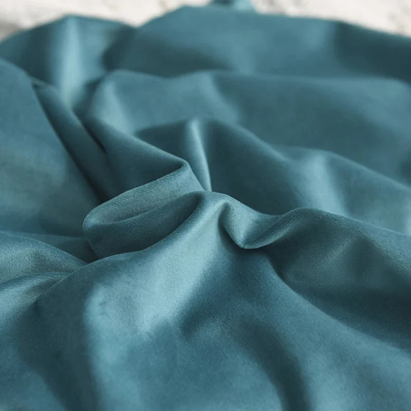 Axyaa Blue Velvet Cushion Cover 45x45cm - Nordic Decor for Living Room Sofa
