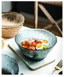 Axyaa Large Bamboo Bowl Set for Creative Dining and Serving