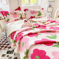 Axyaa Cartoon Print Dual Use Blanket in Milk Velvet & Cashmere for Winter and Spring