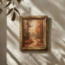 Axyaa Autumn Fantasy Forest Birds Wall Art Prints, Dark Academia Decor Posters