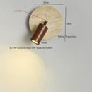 Axyaa Vintage LED Wall Lights Yellow Travertine Interior Lighting Bedside Lamps