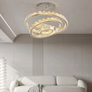 Axyaa Crystal Chandelier Stair Pendant Lamp Living Room Interior Lighting