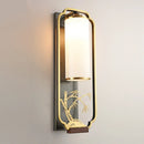 Axyaa Iron Glass Wall Lamp for Living Room Bedroom TV Background Sconce