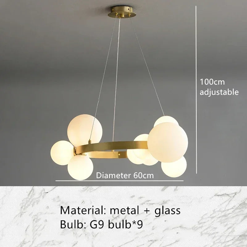Axyaa Adjustable Hanging Chandelier for Home Decoration