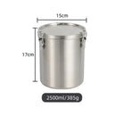 Axyaa Stainless Steel Sealed Tea Storage Jar with Buckle Lid