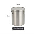 Stainless Steel Axyaa Sealed Tea & Grain Storage Jar with Buckle Lid