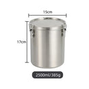 Stainless Steel Axyaa Sealed Tea & Grain Storage Jar with Buckle Lid