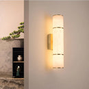 Axyaa Marble Wall Sconce LED Copper Gold Modern Wall Lamp for Bedroom & Hotel