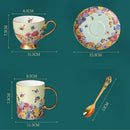 Axyaa Vintage Floral Ceramic Coffee Cup - European Style Breakfast Mug