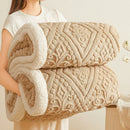 Axyaa Winter Sherpa Blanket: Double Layer Plush Fleece Quilt for Warmth & Comfort
