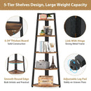 Axyaa Corner Wood Bookshelf Storage Shelves • Tribesigns Bookcase Elegant Rack