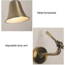 Axyaa Adjustable Industrial Loft Wall Lamp with Metal Pulley for Restaurant Bedroom