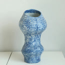 Axyaa Blue Ceramic Vase Hydroponics Terrarium Flowerpot Home Decor Accessories