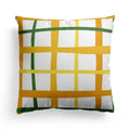 Axyaa Grid Flower Cushion Cover Orange Lemon Pillow Cover Home Decor Sofa Cushions