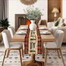 Axyaa Christmas Plaid Table Runner: Festive Dining Decor for Kitchen Party Tables