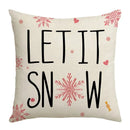 Axyaa Christmas Letter Print Throw Pillow Cover for Festive Home Decor