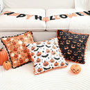 Axyaa Halloween Pumpkin Bat Print Pillowcase Throw Cushion Cover Festive Home Decor