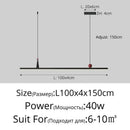 Axyaa Black Aluminum LED Chandelier - Modern Pendant Light for Office Island & Bar Table