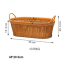 Axyaa Handwoven Bread Storage Basket: Breathable, Portable, 7 Styles - Ideal for Picnics & Weddings