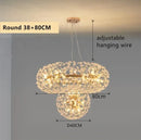 Axyaa Sunflower Crystal Chandelier LED Pendant Lighting for Living Room Kitchen Island