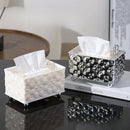 Axyaa Jacquard Tissue Box Organizer Napkin Case for Light Luxury Home Décor