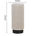 Axyaa Minimalist Linen Desk Lamp | Modern LED Table Light for Bedroom and Study