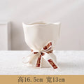 Axyaa Floral Bouquet Ceramic Vase for Hydroponic Flower Arrangement