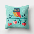 Axyaa Cute Owl Cushion Cover for Home Sofa Bedroom Decor