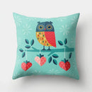 Axyaa Cute Owl Cushion Cover for Home Sofa Bedroom Decor