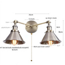 Axyaa Loft Iron LED Wall Lamp - Black Vintage Industrial Up Down Light