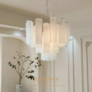 Axyaa French Glass Chandelier Pendant Light - Elegant Design for Home Decor
