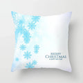Blue Winter Snowflake Pillowcase for Stylish Christmas Decor by Axyaa