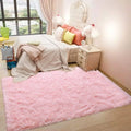 Pink Carpet Modern Living Room Sofa Area Rugs from Axyaa