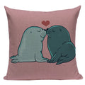 Axyaa Love Pug Dog Cushion Cover Sleep Dog Throw Pillow Case