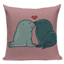 Axyaa Love Pug Dog Cushion Cover Sleep Dog Throw Pillow Case