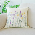 Axyaa Floral Embroidery Cotton Pillowcase - Cojines Decoration for Living Room